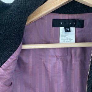 b+ab Women’s Wool Jacket – Size S | Dark Grey | Excellent Condition